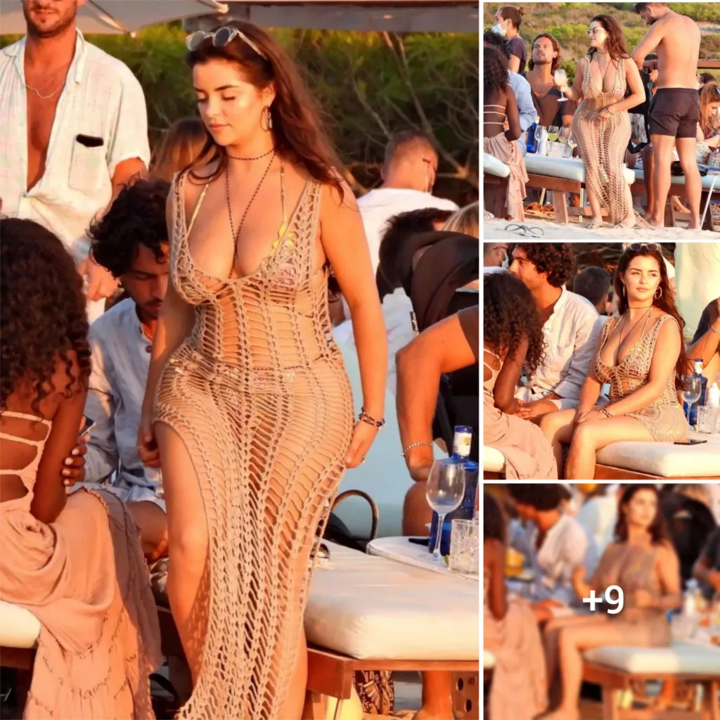 “Demi Rose’s Mesmerizing Mesh Dress Steals the Show at Experimental Beach in Formentera”